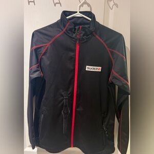 Swatch Women's Black Performance Jacket with Red Accents
